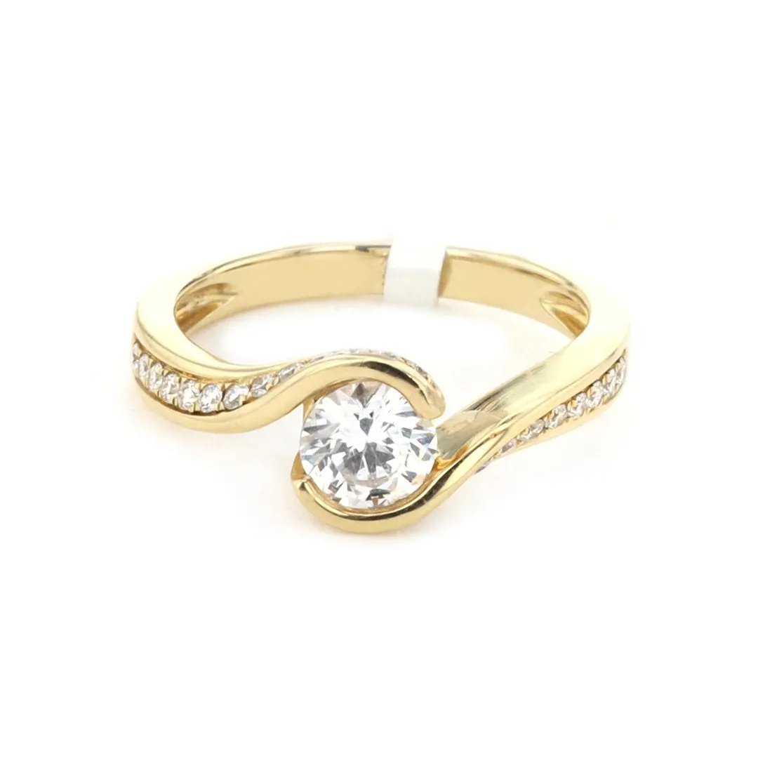 0.22 ctw Diamond ByPass Engagement Ring