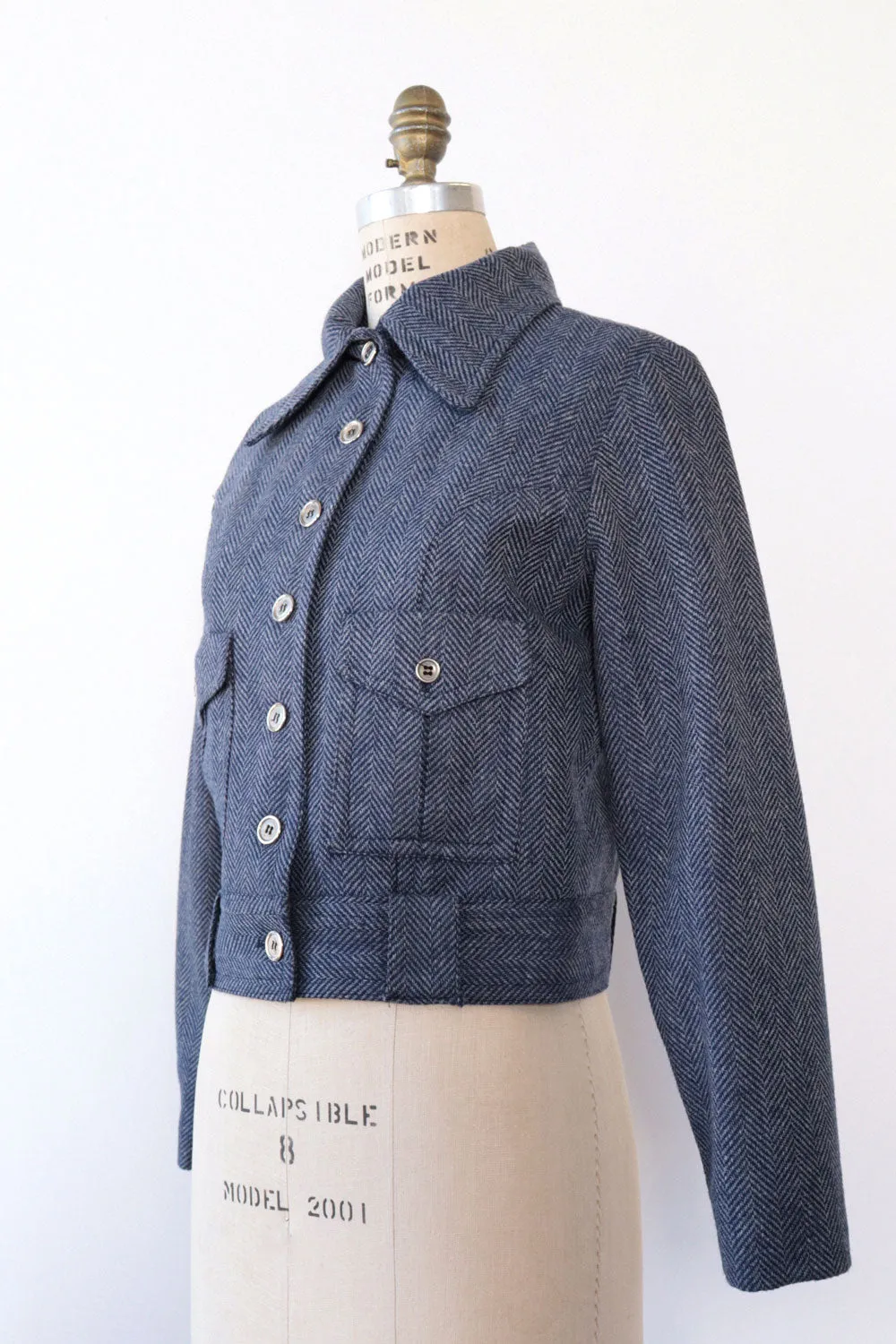 Artbro Chevron Cropped Jacket S/M