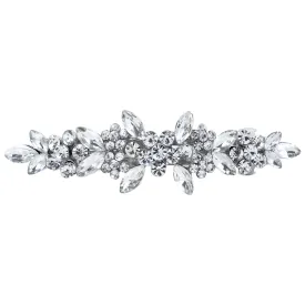 Austrian Crystal Hair Clips, Rhinestones Hairpins Barrettes, White Sparkly Hairgrip Hair Headwear Accessories for Women Girl