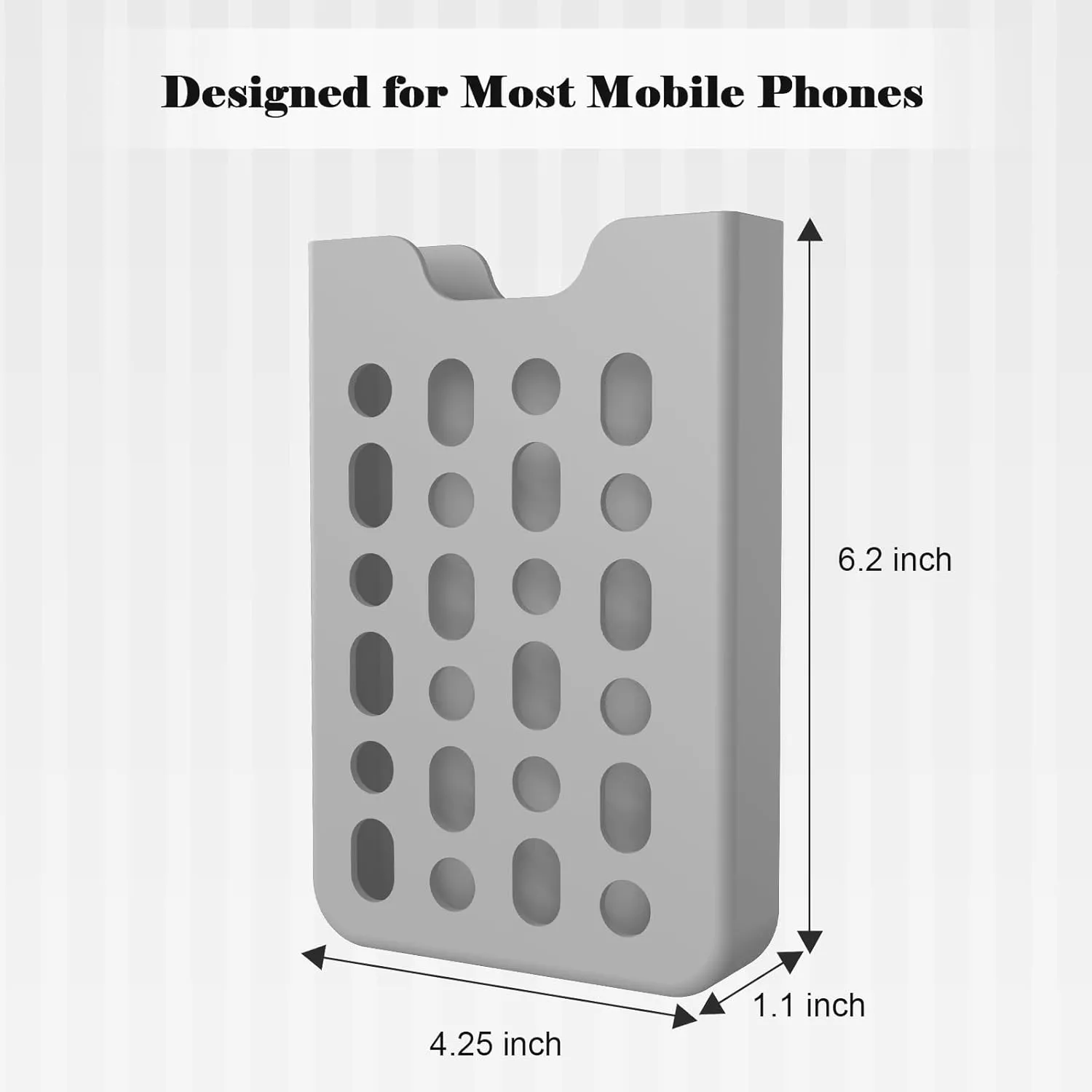 avakot Phone Holder Compatible with Bogg Bag, Soft Silicone Insert Case, Phone Case Holder Accessories, Universal Lightweight Sturdy Phone Accessories for Tote Bag | Gray
