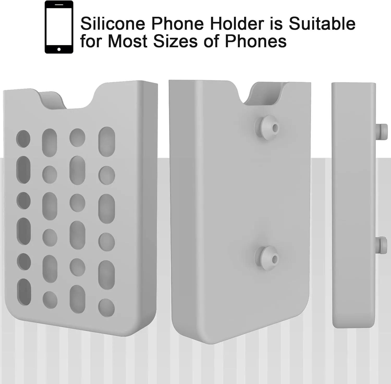 avakot Phone Holder Compatible with Bogg Bag, Soft Silicone Insert Case, Phone Case Holder Accessories, Universal Lightweight Sturdy Phone Accessories for Tote Bag | Gray