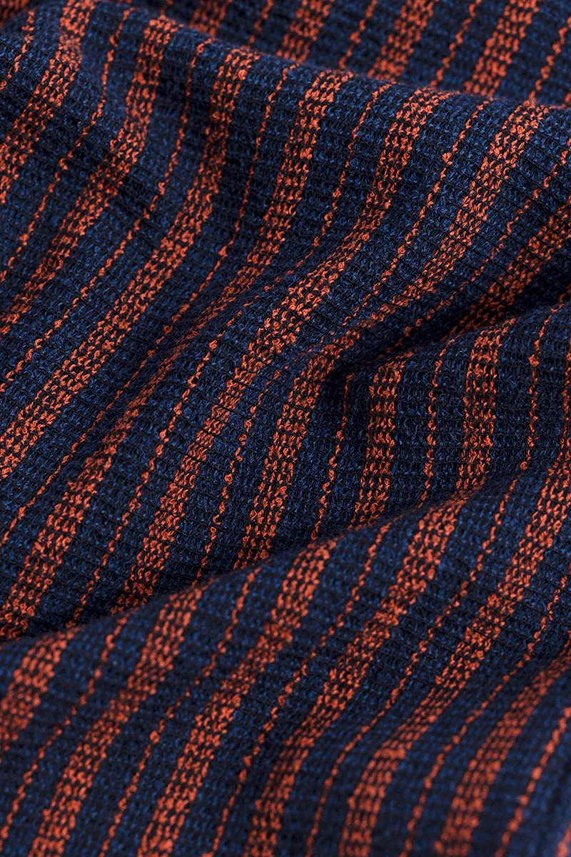 Blaze Stripe Brick Red Knitted Shirt