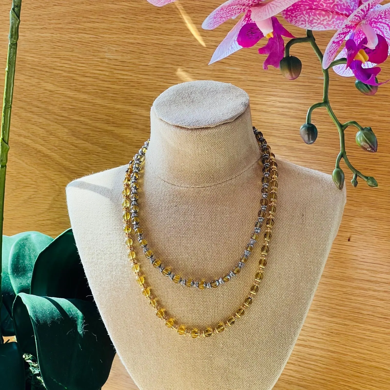 Blue Amber Necklace SHW