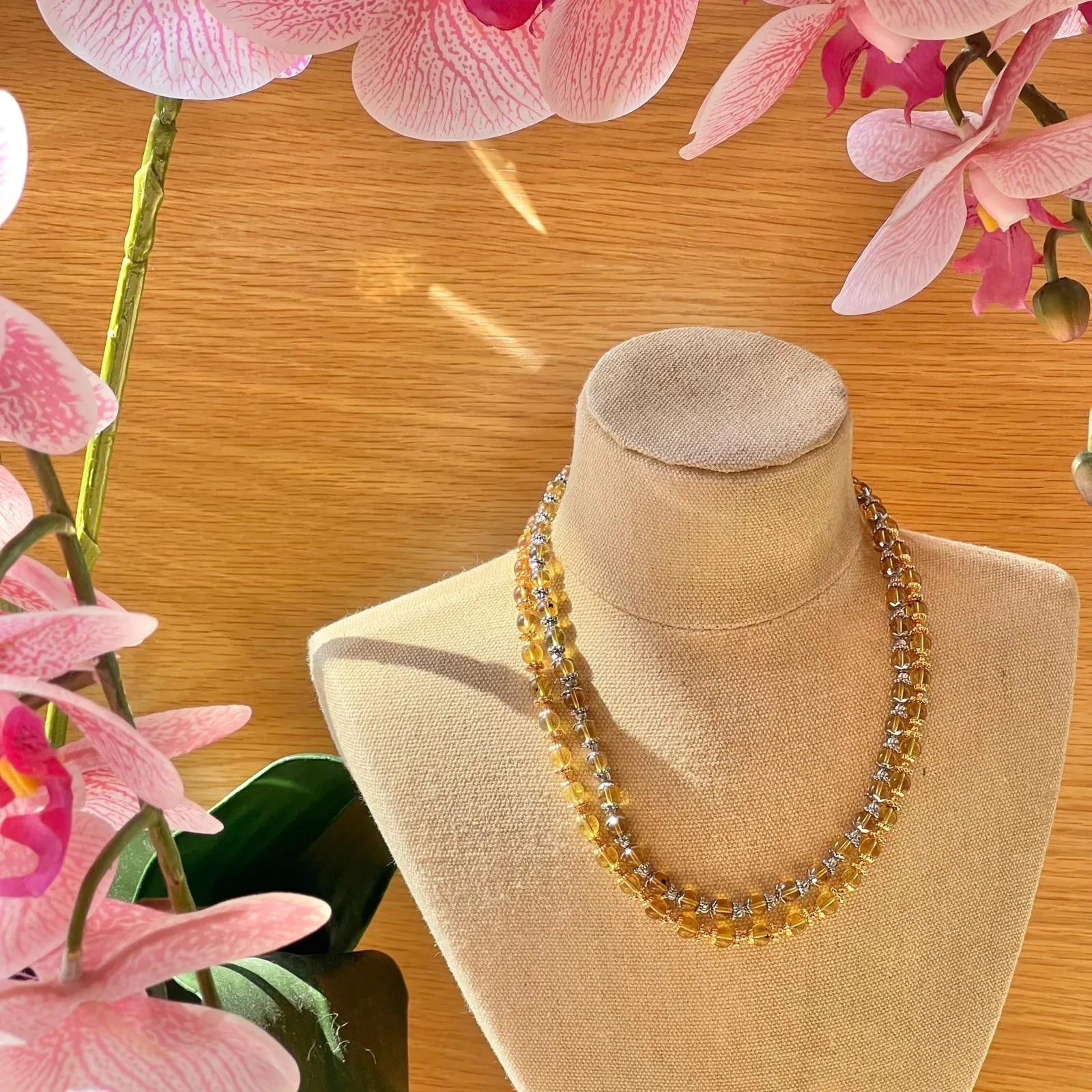 Blue Amber Necklace SHW