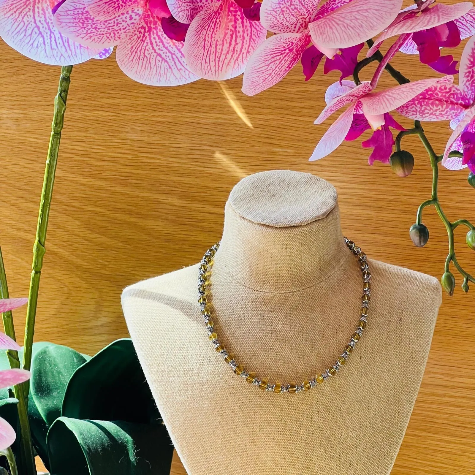 Blue Amber Necklace SHW