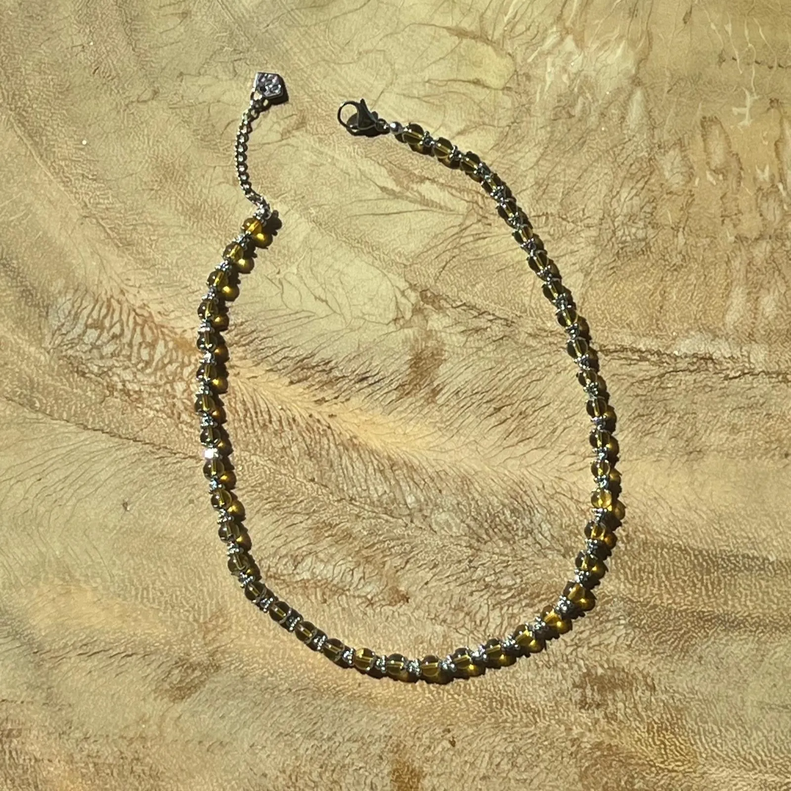 Blue Amber Necklace SHW