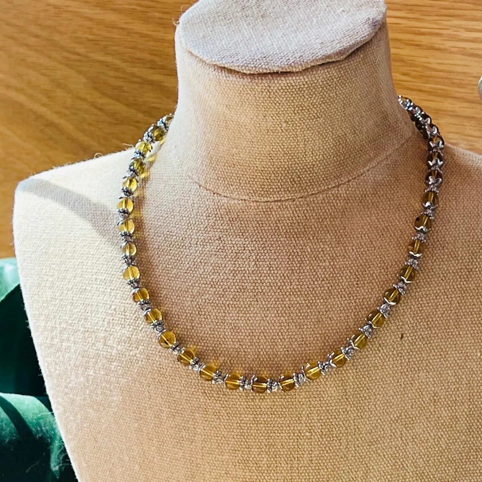 Blue Amber Necklace SHW