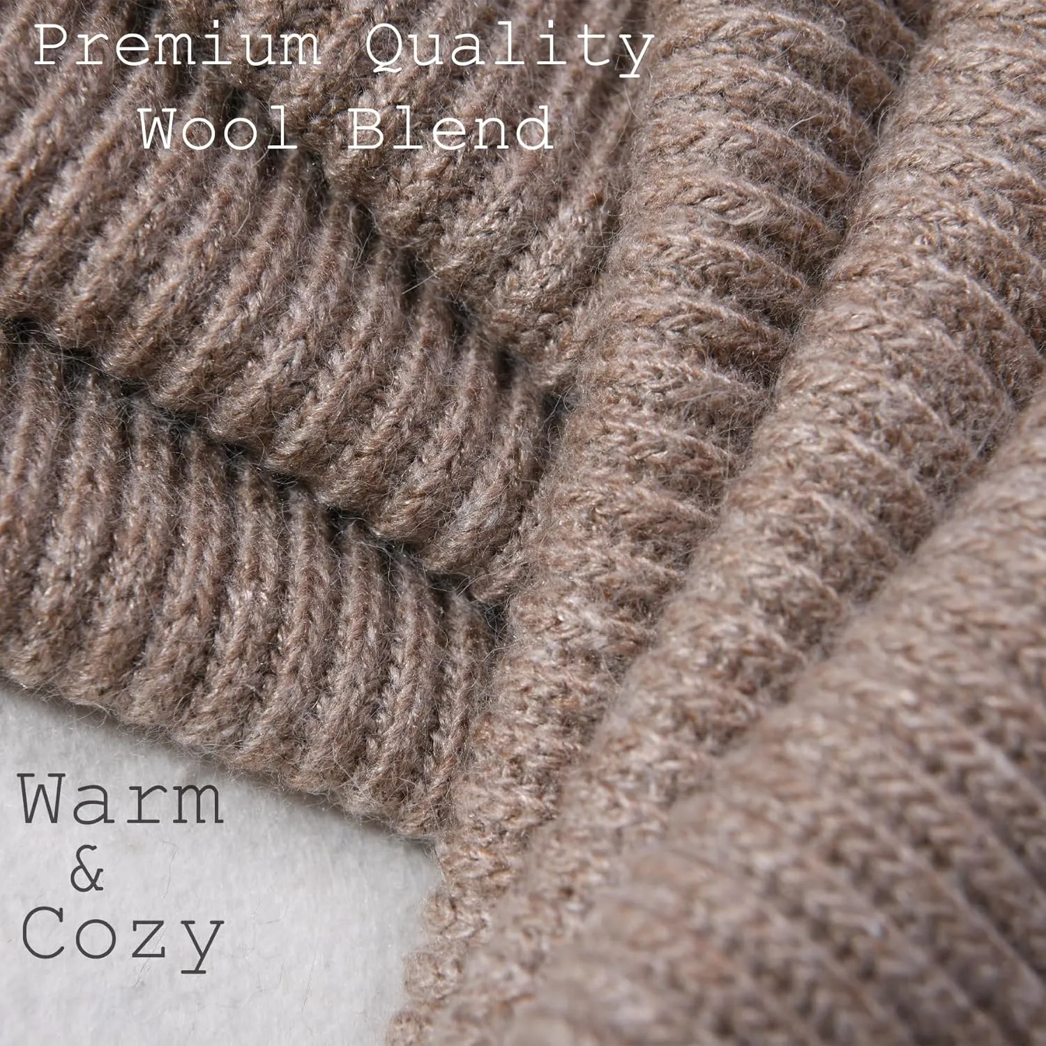 cashmere beanie hat scarf set for women winter knit long scarf neck warmer stylish beanie unisex gift set