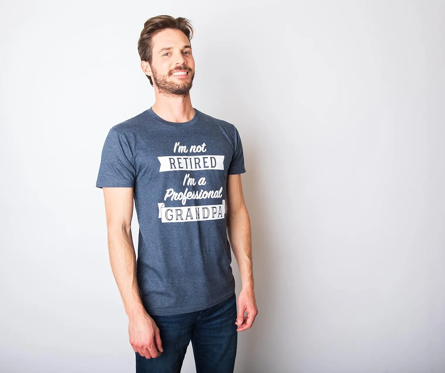 Crazy Dog Mens T Shirt Im Not Retired Im A Professional Grandpa Funny Retirement Tee