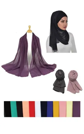 DBM21 Assorted 24pk Solid Lightweight Shawls Scarves Wraps Sarong