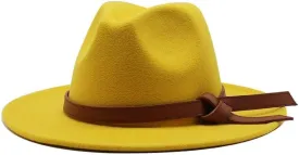 DHAEY Men's Stage British Style Woolen Hat Autumn and Winter Big Felt Hat Retro Big Brim Top Hat Luopan Caps & Hats (Color : Rose Red, Size : Medium(56-58cm))