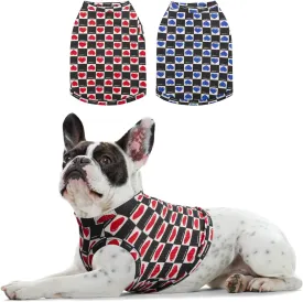 Dog Shirts Quick Dry Summer Cooling Love Heart Printing Dogs T-Shirt,Red Blue L