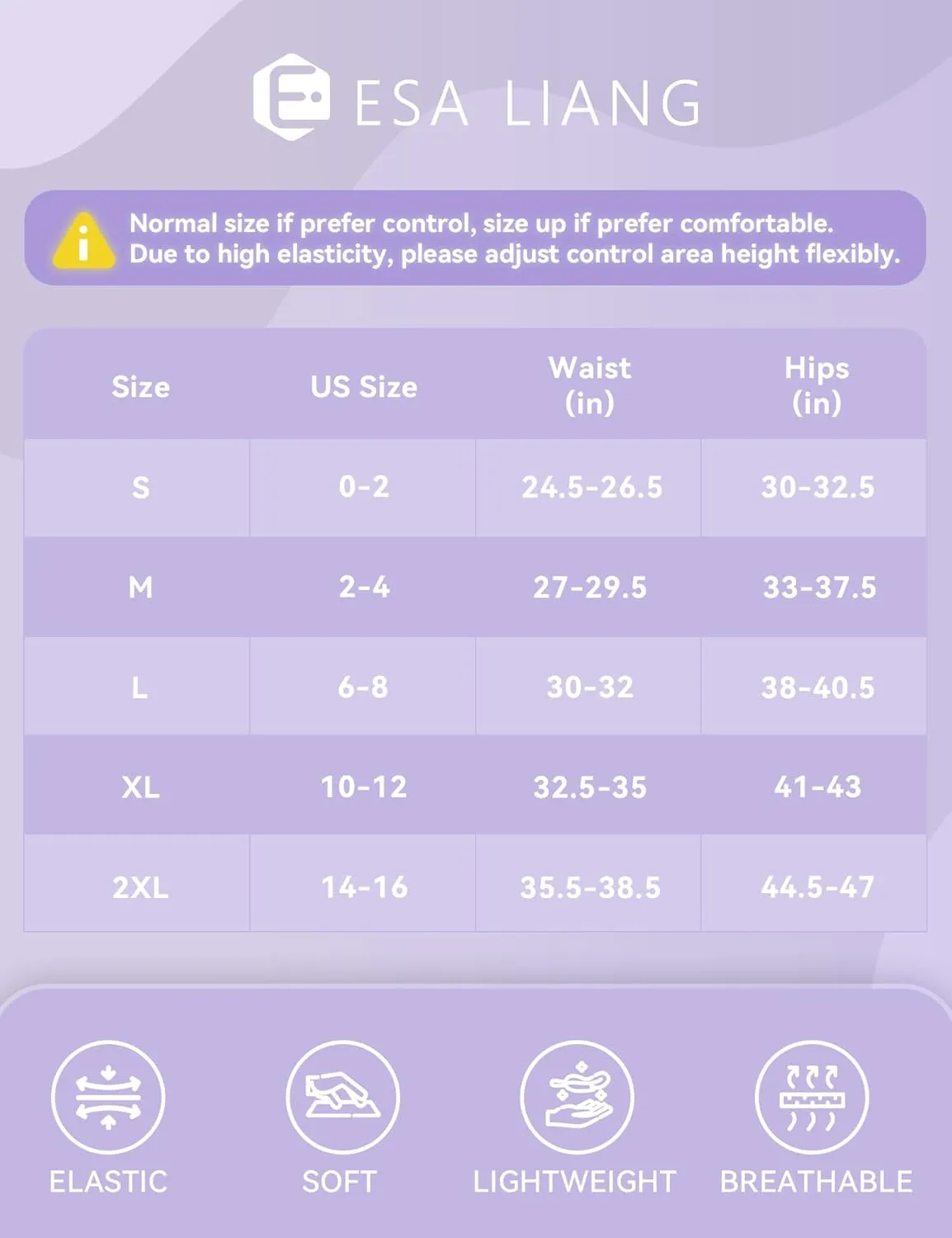 Esa Liang Shapewear Tummy Control, Mid-Waist Body Shaper Shorts, Women's Girdle Shorts and Spanks Shape Wear