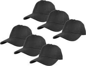Gelante Plain Blank Baseball Caps Adjustable Back Strap Wholesale Lot 6 Pack