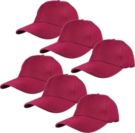 Gelante Plain Blank Baseball Caps Adjustable Back Strap Wholesale Lot 6 Pack