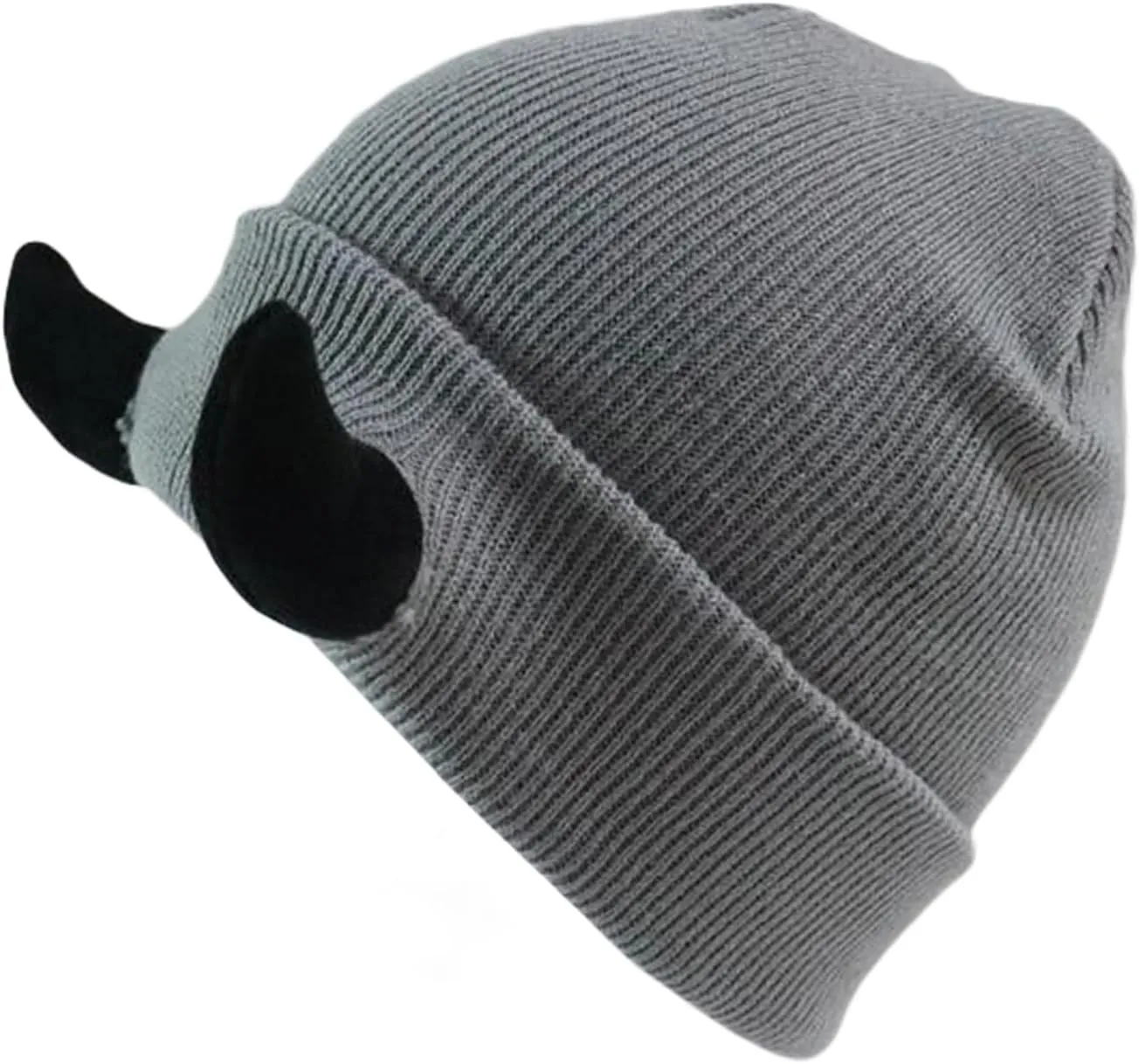 Honganda Devil Horn Knitted Beanie Hat for Adult, Novelty Women Men Demon Horns Cap Winter Warm Hip Hop Hat