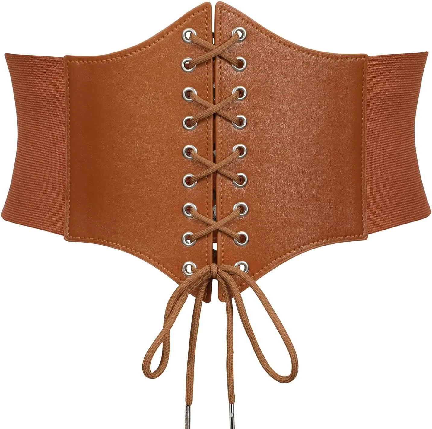JASGOOD Womens Elastic Costume Waist Belt Lace-up Tied Waspie Corset Belts for Women