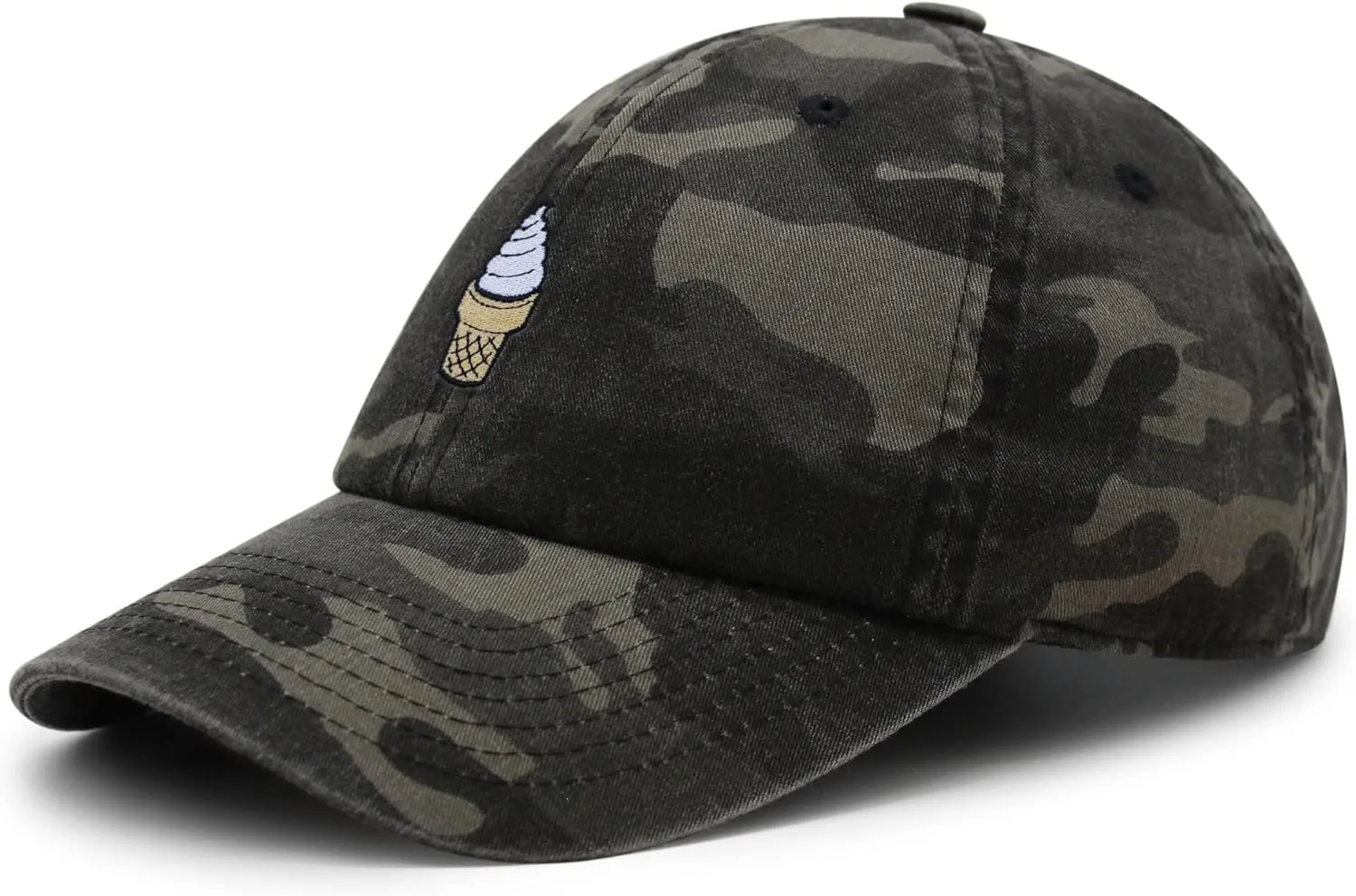 JPAK Ice Cream Cone Premium Dad Hat Embroidered Cotton Baseball Cap Foodie