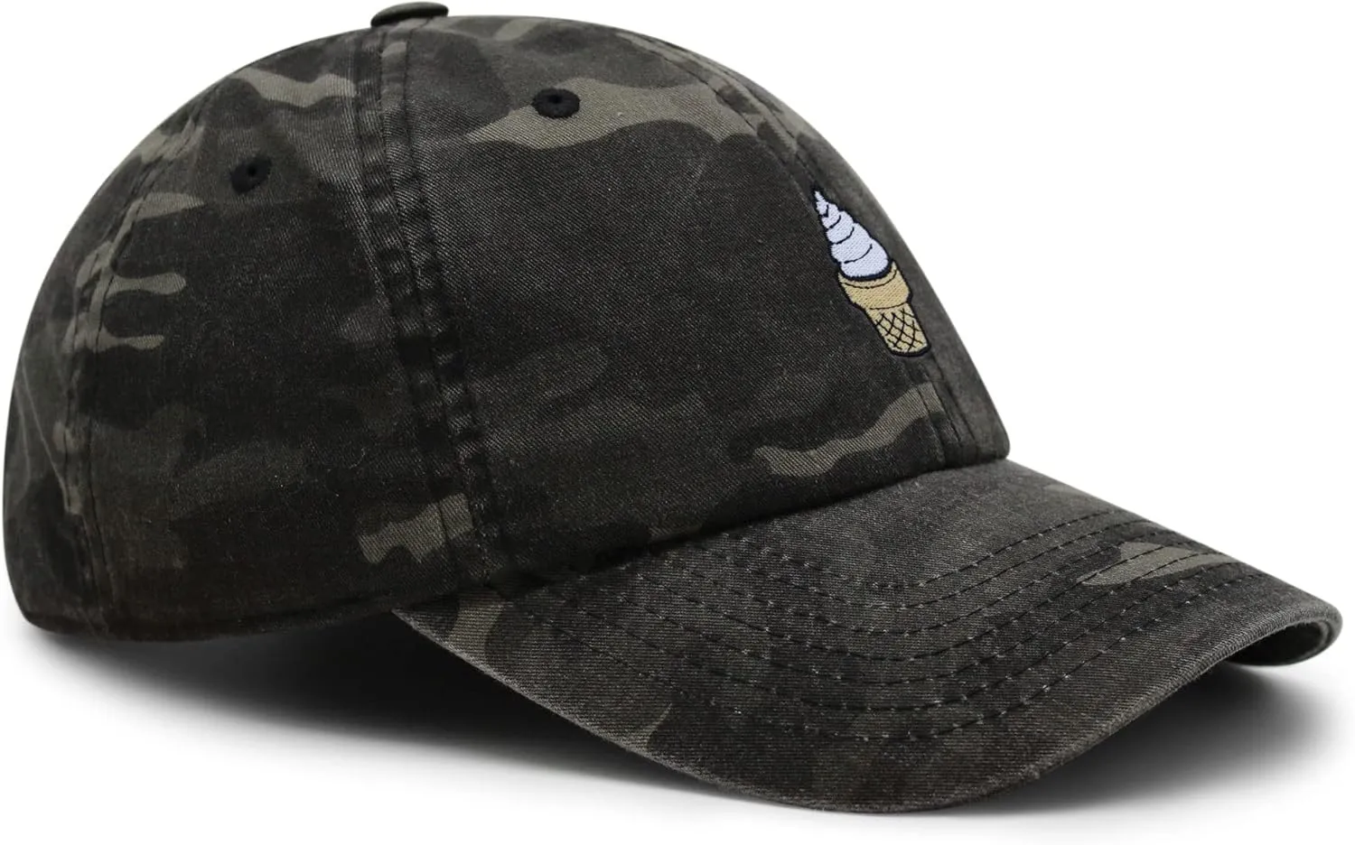 JPAK Ice Cream Cone Premium Dad Hat Embroidered Cotton Baseball Cap Foodie