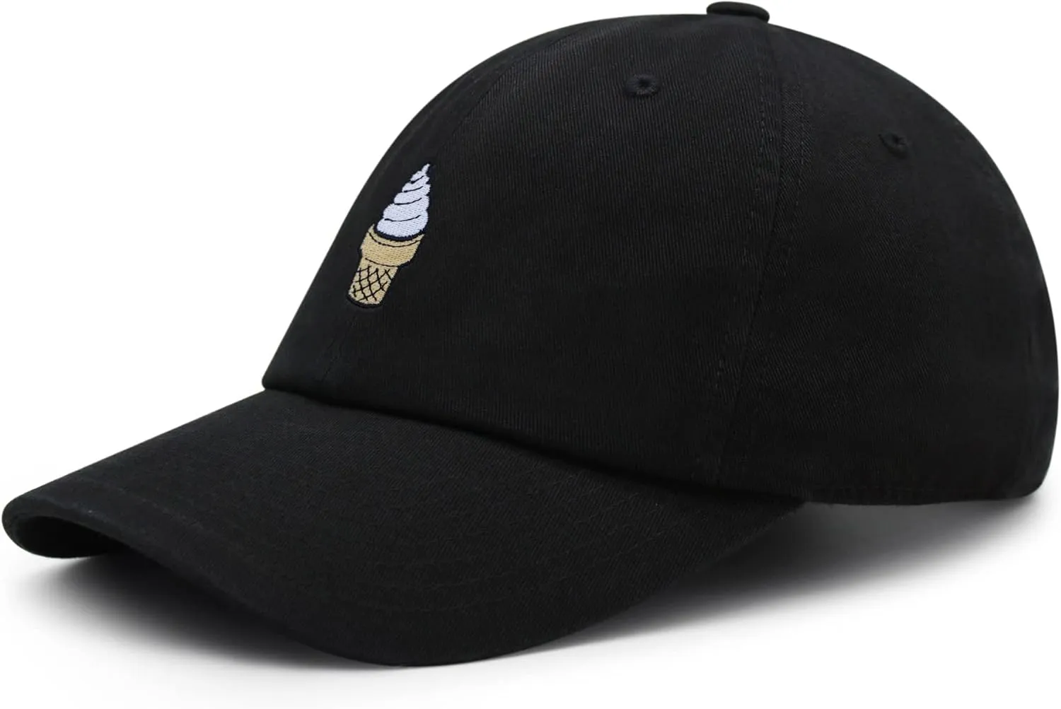 JPAK Ice Cream Cone Premium Dad Hat Embroidered Cotton Baseball Cap Foodie