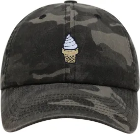 JPAK Ice Cream Cone Premium Dad Hat Embroidered Cotton Baseball Cap Foodie