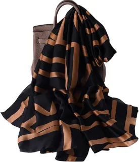 K-Elewon Silk Scarf Head scarf Fashion Scarves Long Lightweight Sunscreen Shawls for Women