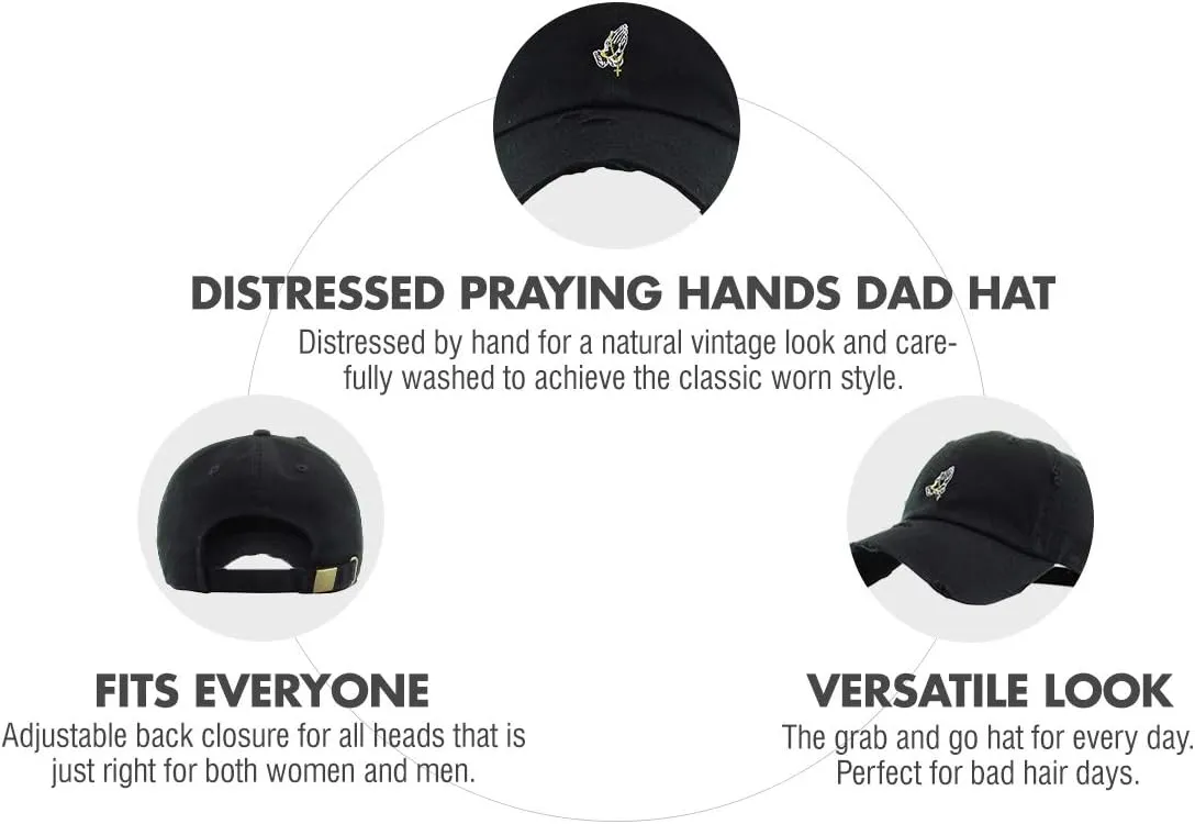 KBETHOS Praying Hands Rosary Dad Hat Baseball Cap Unconstructed Polo Style Adjustable Unisex