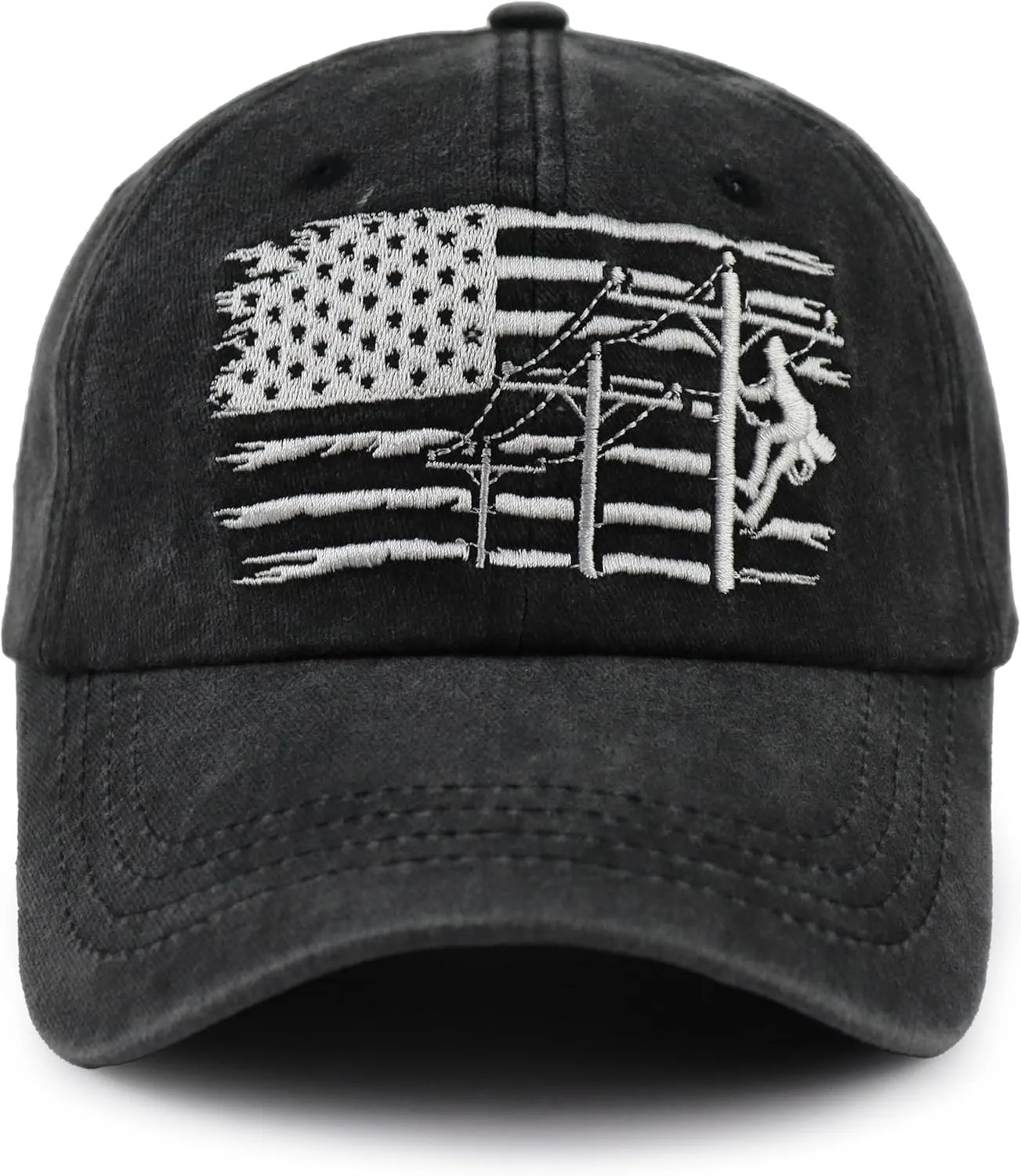 Lineman Gifts for Men, Adjustable Vintage Cotton Embroidered Electrician Dad Hat