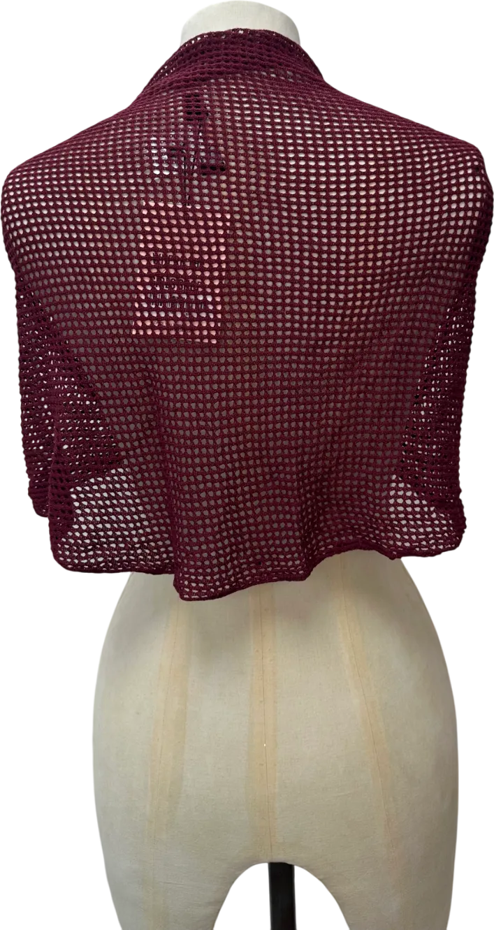 Mars the Label Burgundy Throw Over UK S/M