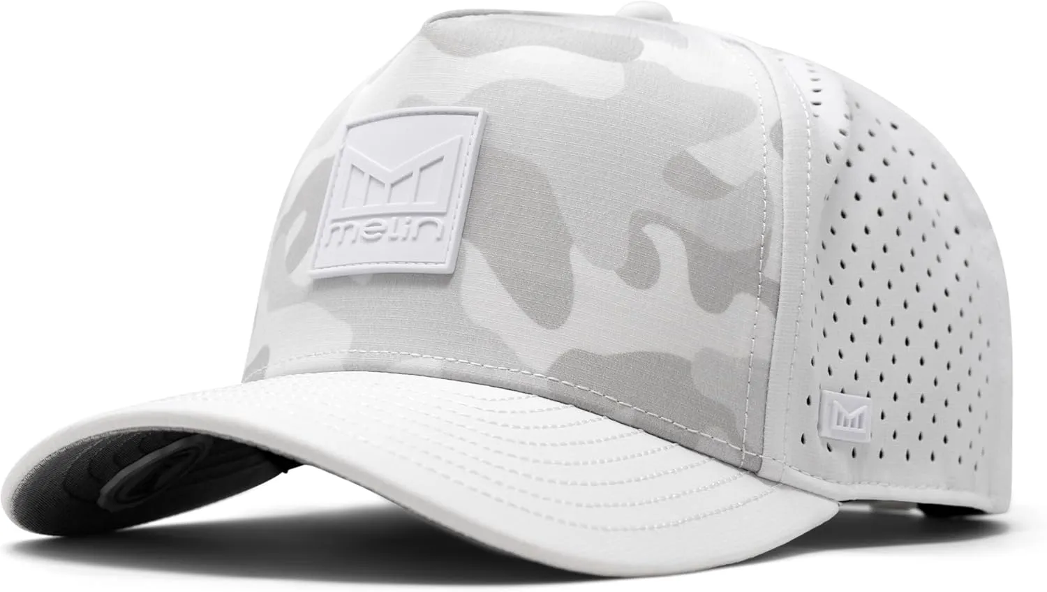 melin Odysea Stacked Hydro, Snapback Hats, Water-Resistant Baseball Caps for Men & Women, Golf, Running, or Workout Hat
