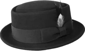Mens Crushable Wool Felt Porkpie Fedora Hats