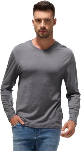 Men's Ultrafine 17.5 Micron Merino Base Layer | V-Neck Thermal Shirt, Moisture Wicking & Odor Resistant