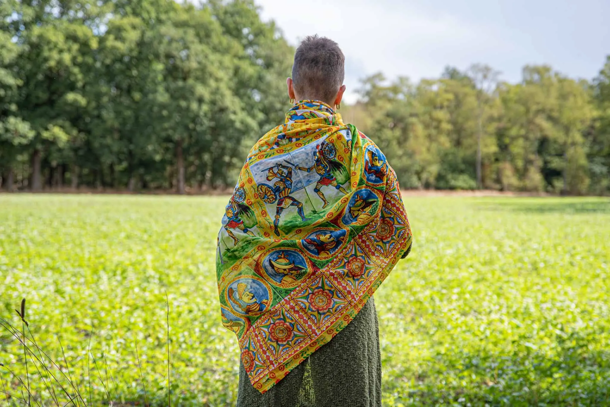 Nature cotton scarf - made with love- castel novel