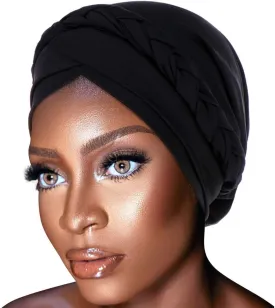 Novarena African Turban for Women Knot Pre-Tied Bonnet Beanie Cap Headwrap