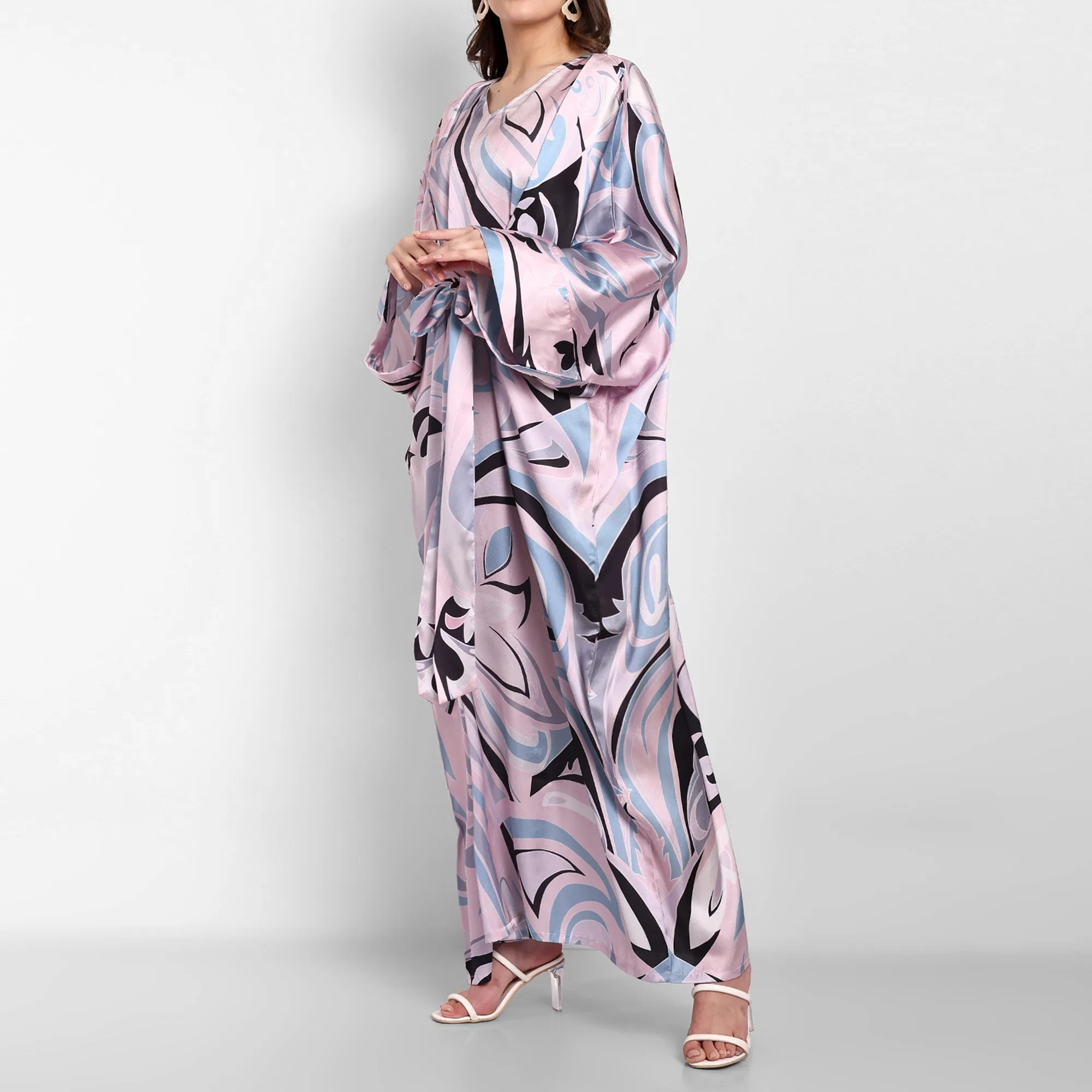 Queen Style Abstract Printed Kaftan BELT011