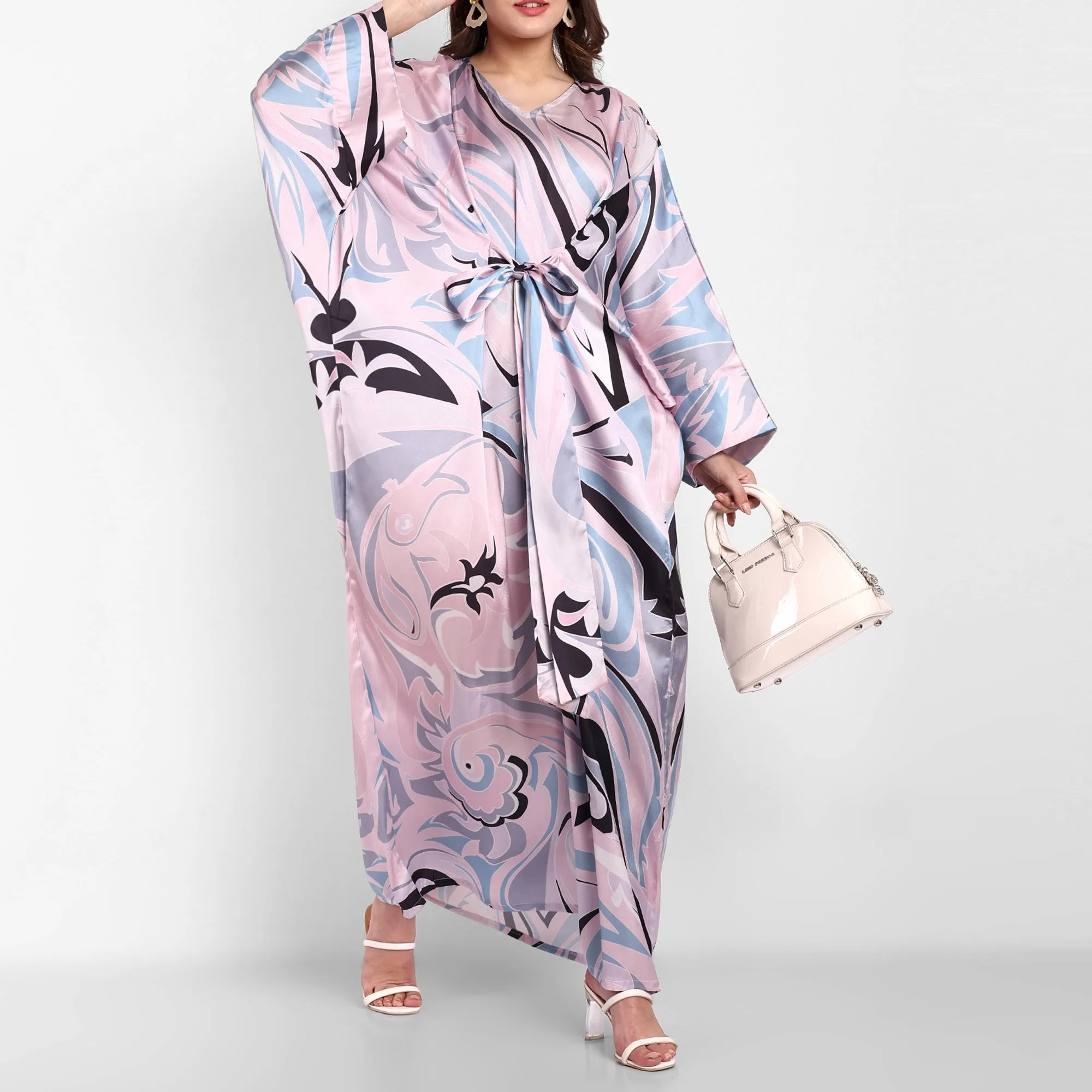 Queen Style Abstract Printed Kaftan BELT011