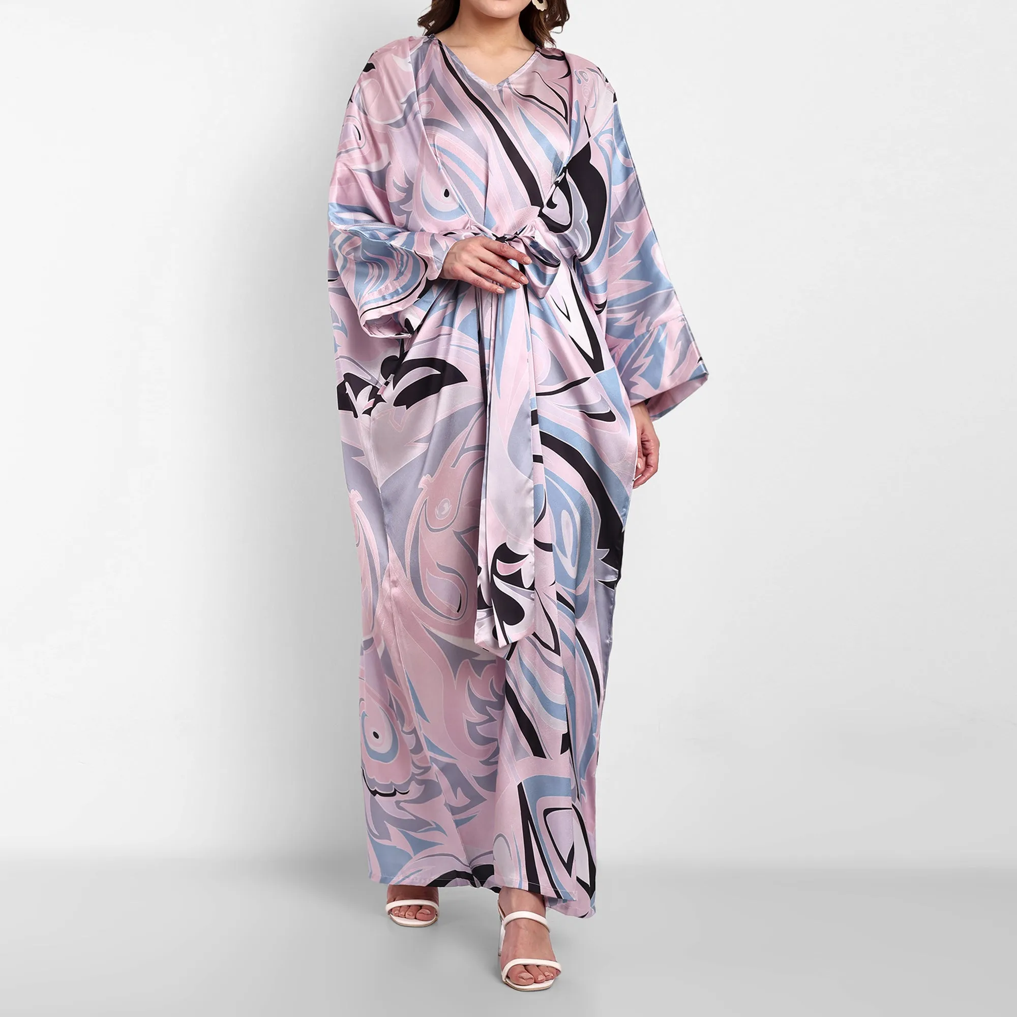Queen Style Abstract Printed Kaftan BELT011