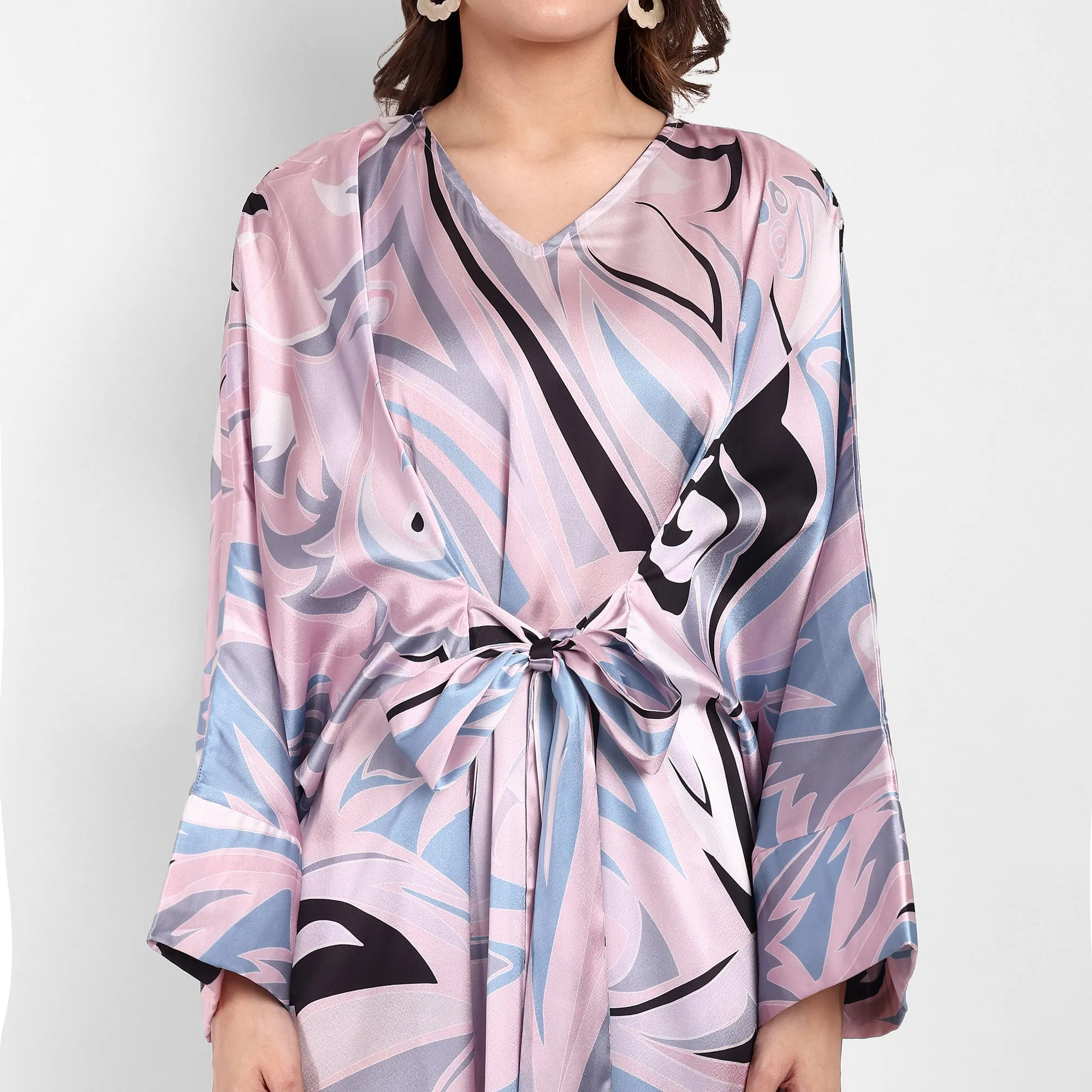 Queen Style Abstract Printed Kaftan BELT011
