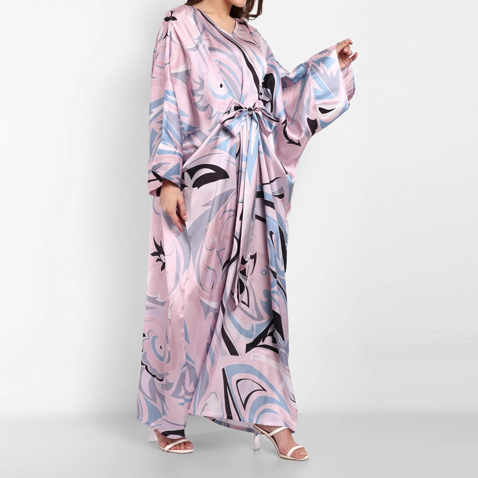 Queen Style Abstract Printed Kaftan BELT011