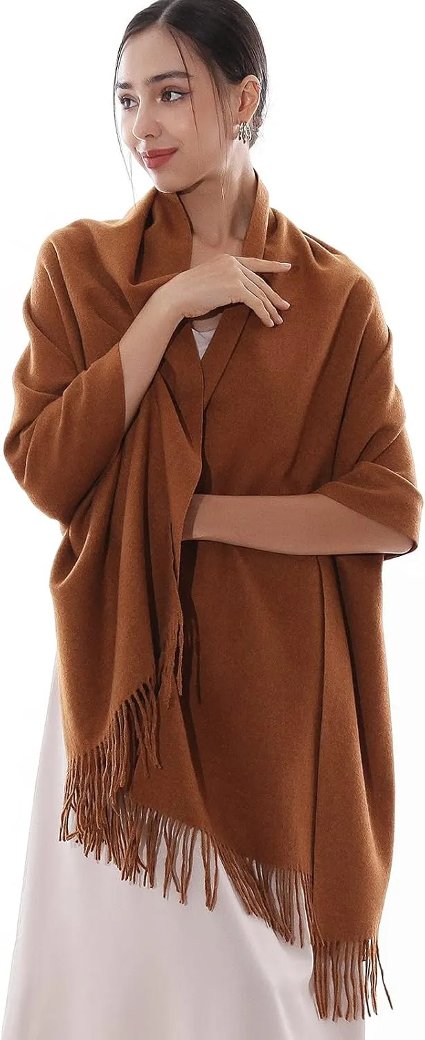RIIQIICHY Winter Scarfs for Women Pashmina Shawls Wraps for Evening Dresses Large Warm Soft Scarves