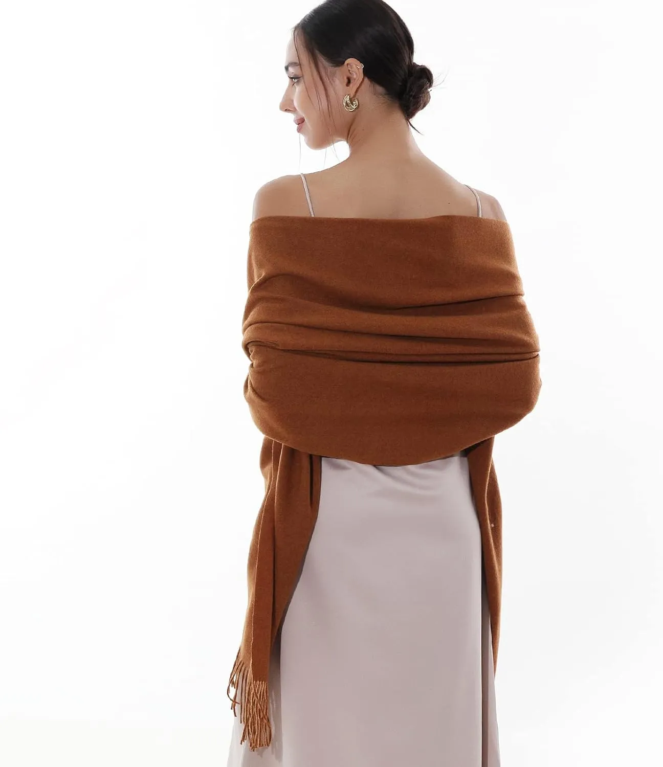 RIIQIICHY Winter Scarfs for Women Pashmina Shawls Wraps for Evening Dresses Large Warm Soft Scarves