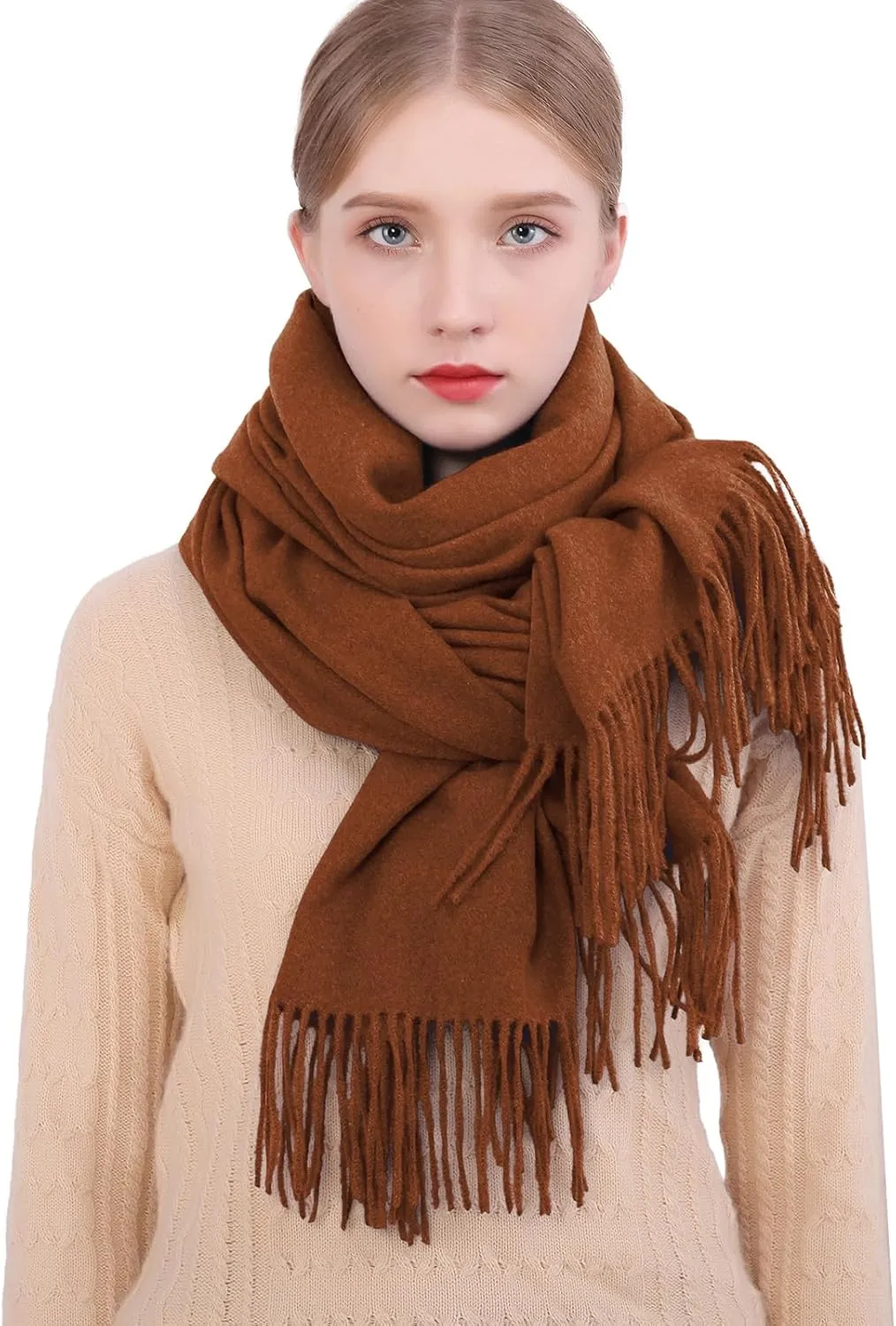 RIIQIICHY Winter Scarfs for Women Pashmina Shawls Wraps for Evening Dresses Large Warm Soft Scarves