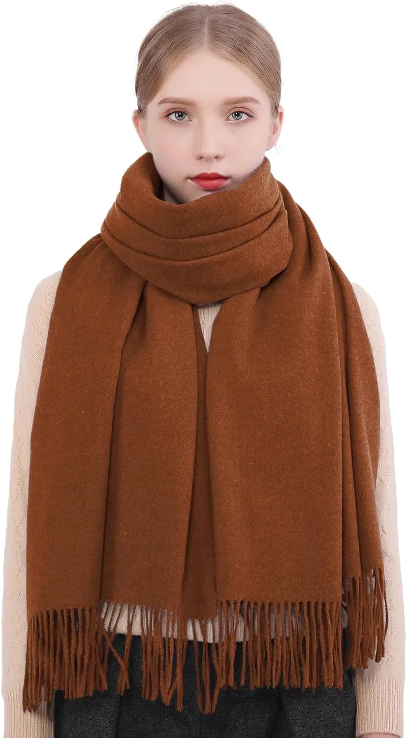 RIIQIICHY Winter Scarfs for Women Pashmina Shawls Wraps for Evening Dresses Large Warm Soft Scarves