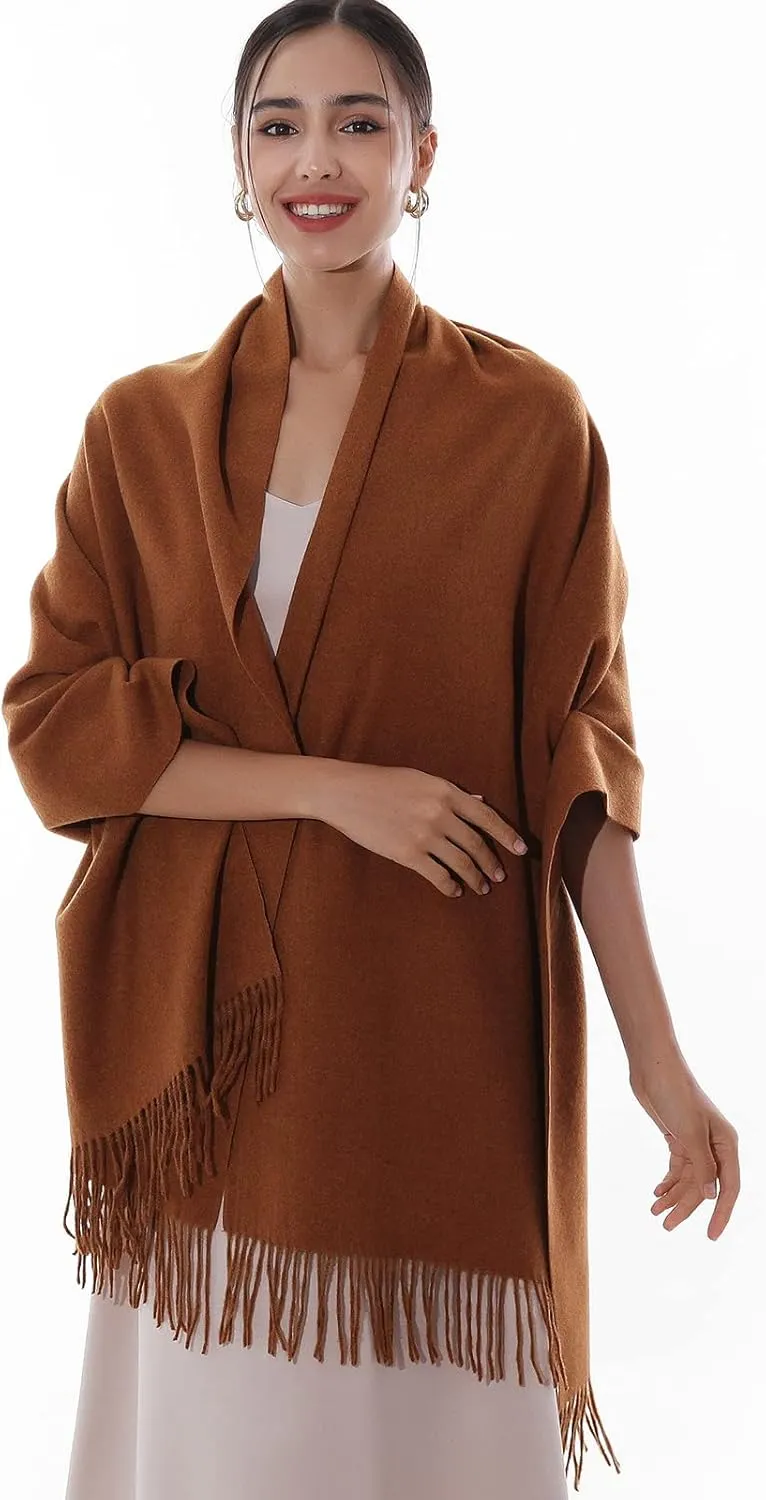 RIIQIICHY Winter Scarfs for Women Pashmina Shawls Wraps for Evening Dresses Large Warm Soft Scarves