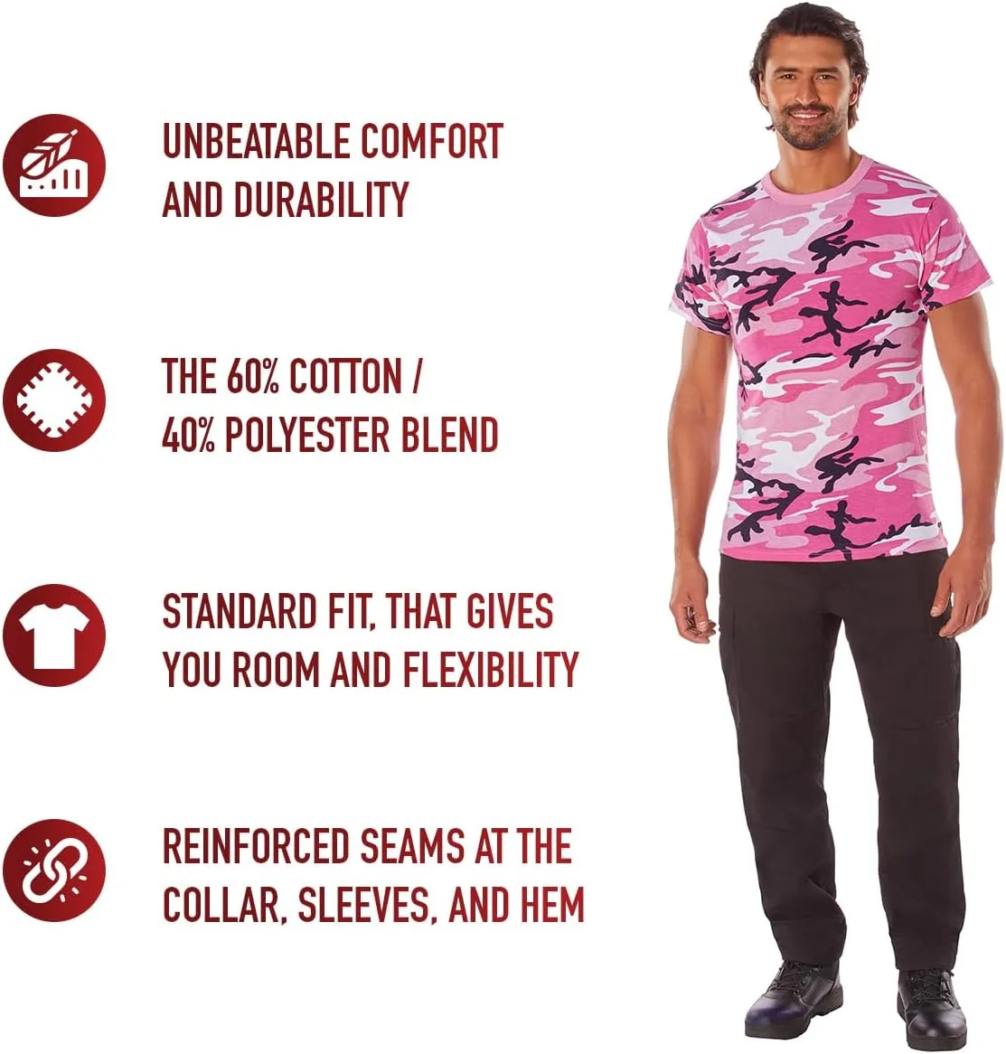 Rothco Camo T-Shirt - Comfortable, Tough and Long Lasting