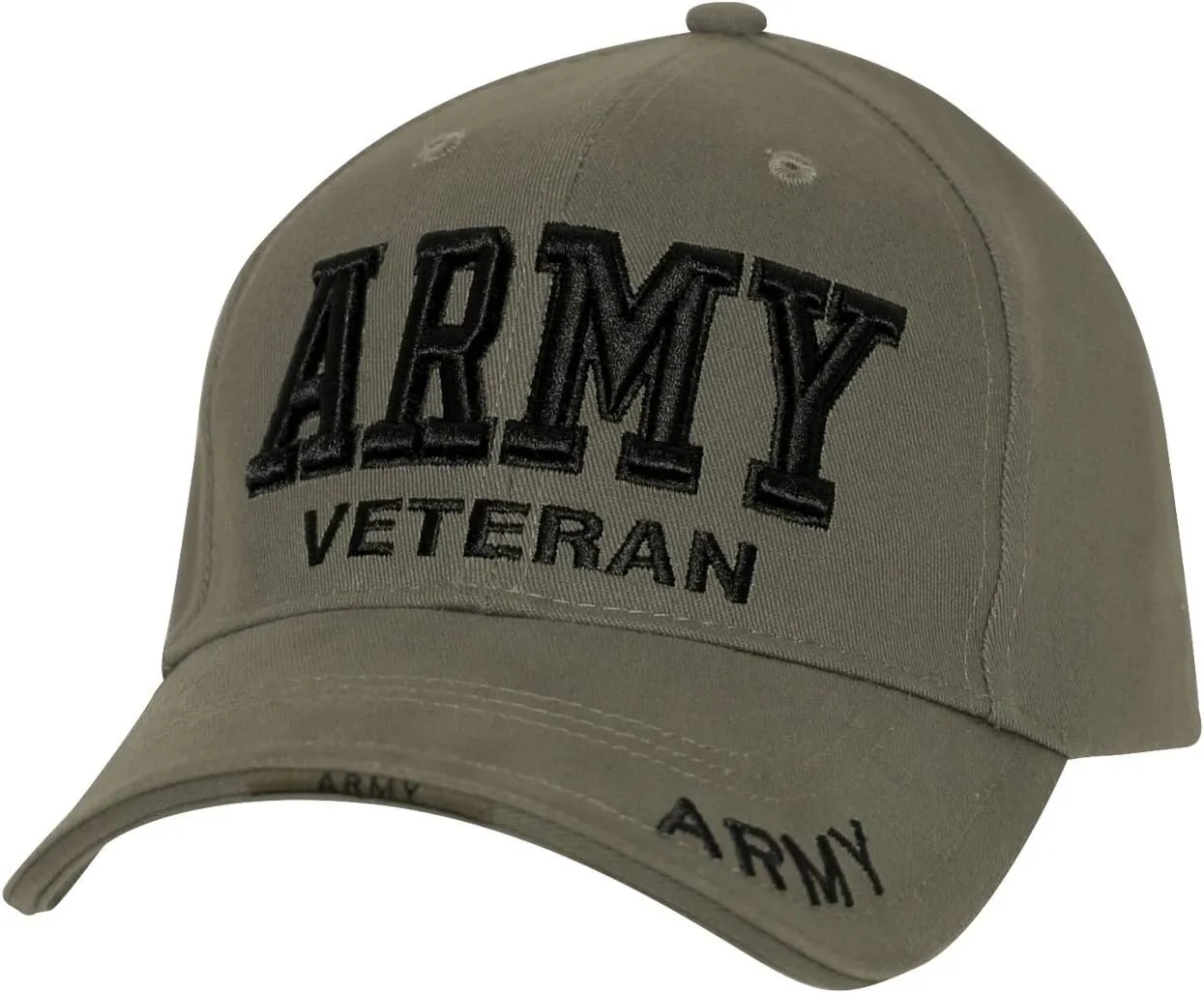 Rothco Deluxe Low Profile Army Veteran Cap, Olive Drab
