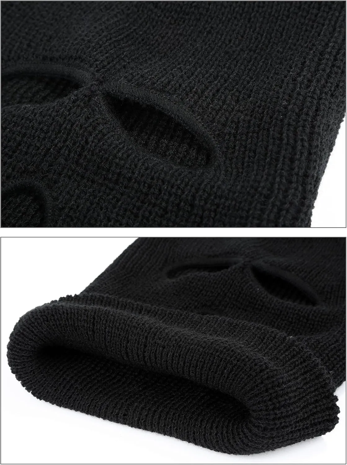 SATINIOR 3 Holes Ski Mask Full Face Cover Outdoor Balaclava Winter Knitted Neck Gaiter for Halloween Sports Cycling