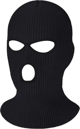 SATINIOR 3 Holes Ski Mask Full Face Cover Outdoor Balaclava Winter Knitted Neck Gaiter for Halloween Sports Cycling