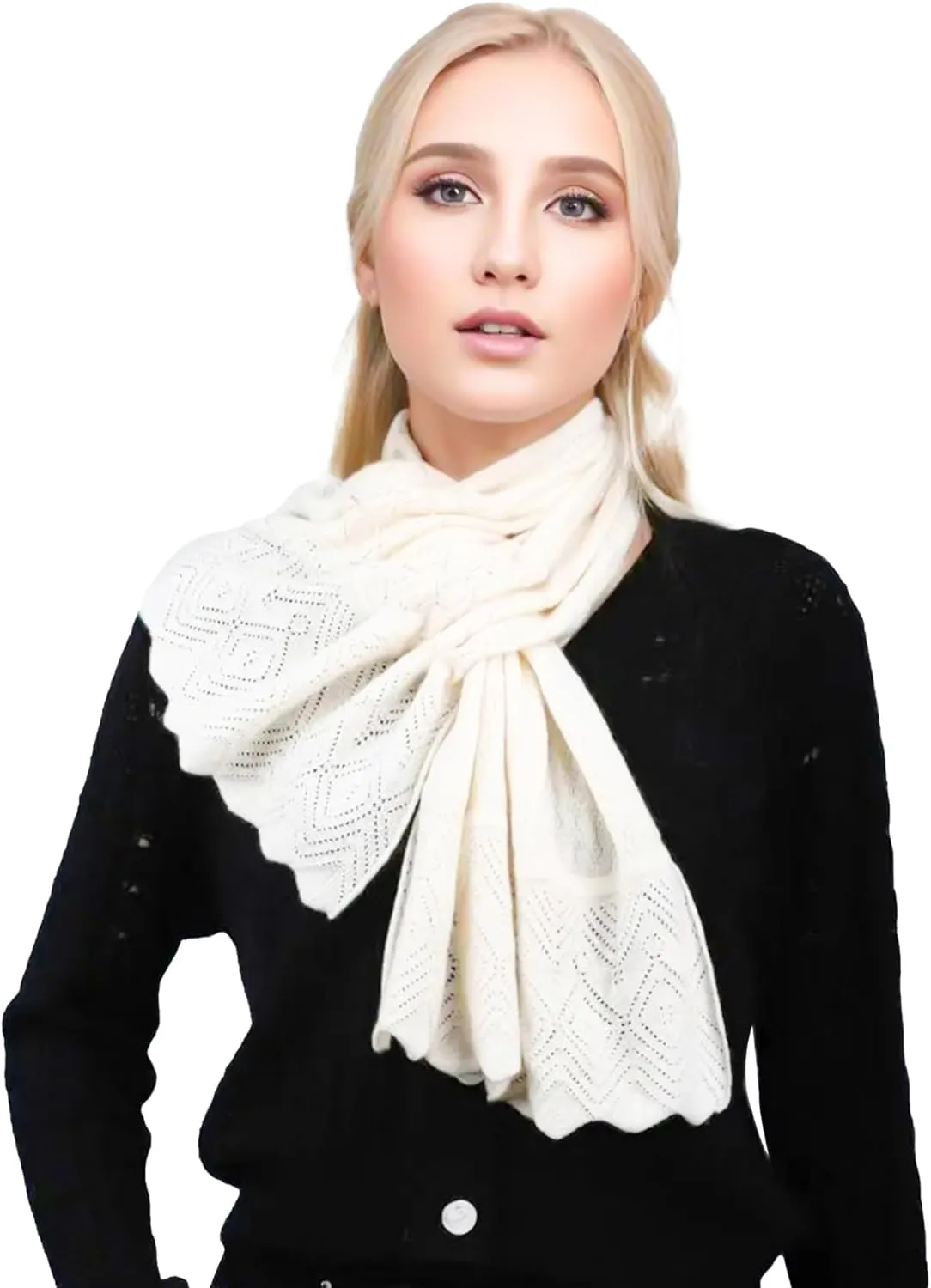 Scarf 30% Mongolian Cashmere 70% Australian Merino Wool Large Size Ultra Soft Warm Scarves with Gift Box