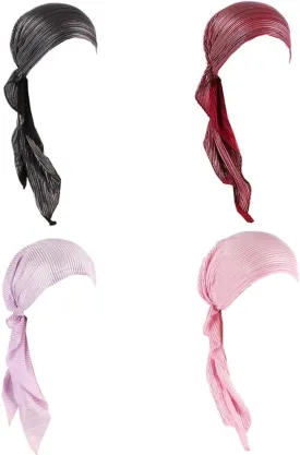 Slip-On Pre-Tied Head Scarves Chemo Beanies Cover Caps Bandana Turban Headwraps
